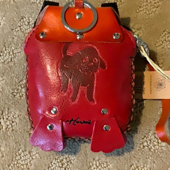 NEW Leather Dog Coin Purse Wristlet w Strap - Picture 4 of 7